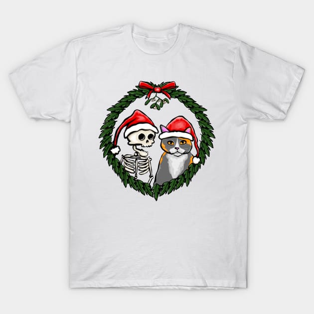 Under the Mistletoe T-Shirt by KilkennyCat Art